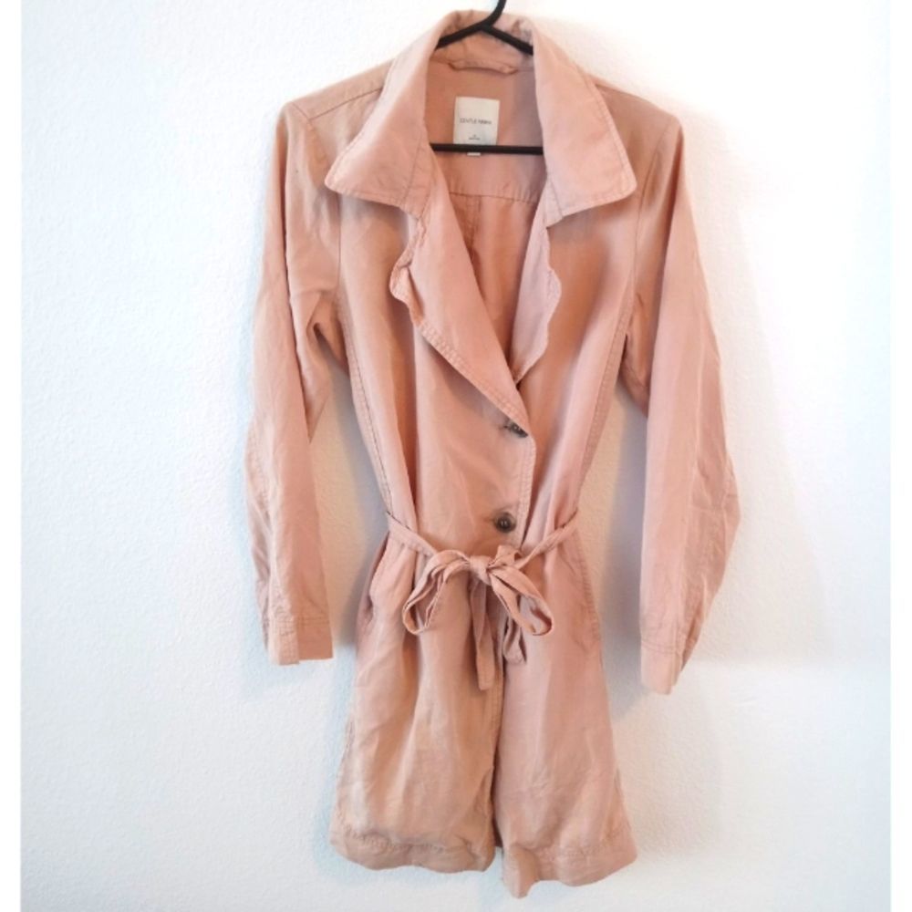 Gentle fawn Lightweight Belted 100% Tencel Jacket with Side Pocket